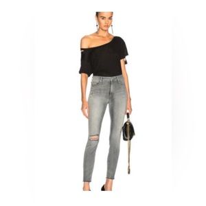 MOTHER high waisted looker ankle gray size 28/ Best left in the shadows